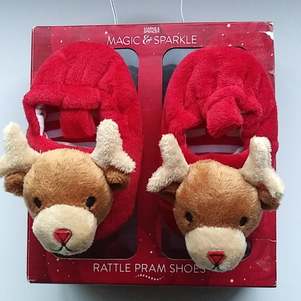 My first Christmas Rattle pram shoes